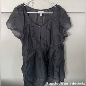 Short sleeve summer top- semi sheer